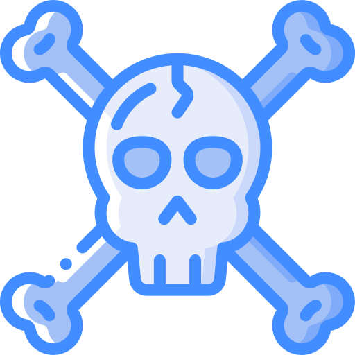crâne et os Basic Miscellany Blue Icône