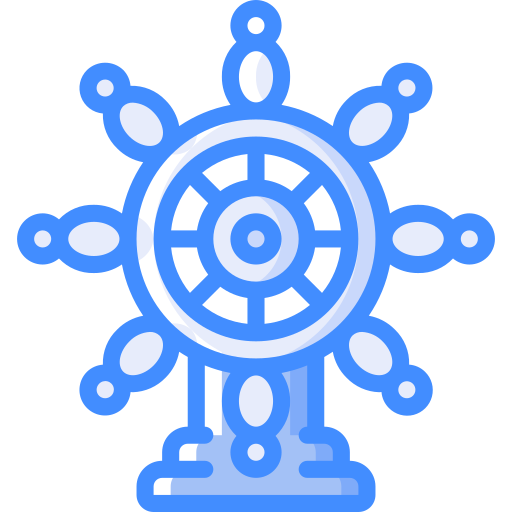 Ship wheel Basic Miscellany Blue icon