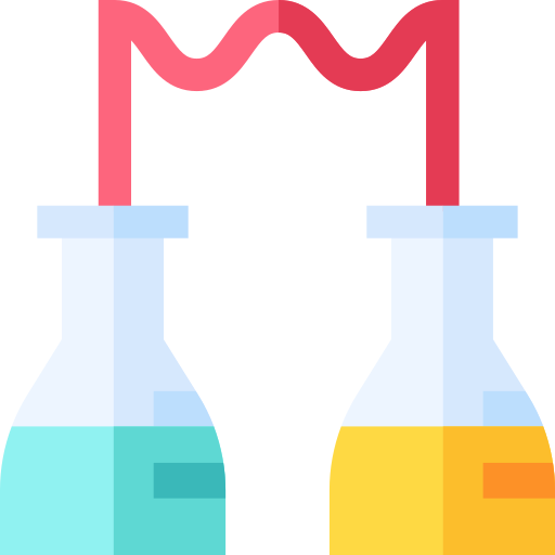 Химическая Basic Straight Flat иконка