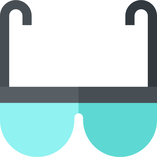 Safety glasses Basic Straight Flat icon