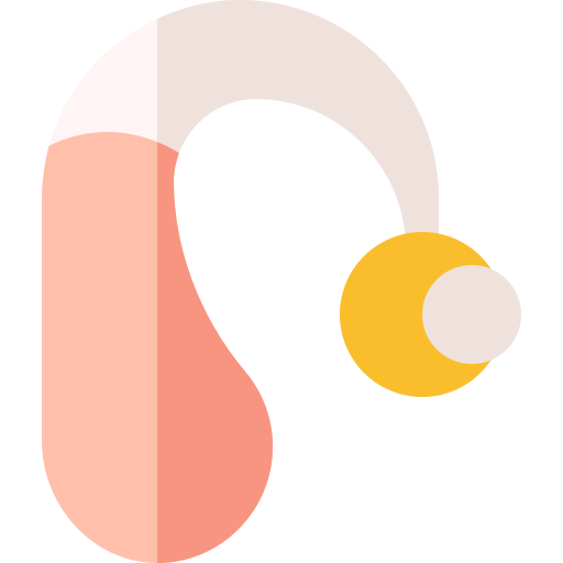 Hearing aid Basic Straight Flat icon