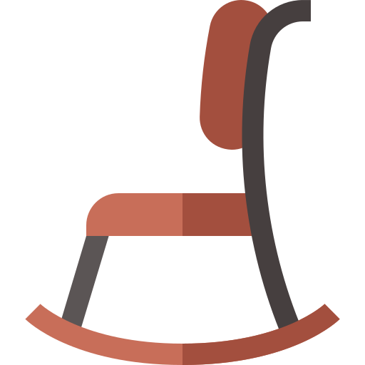 Rocking chair Basic Straight Flat icon