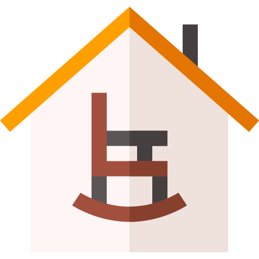 dom starców Basic Straight Flat ikona