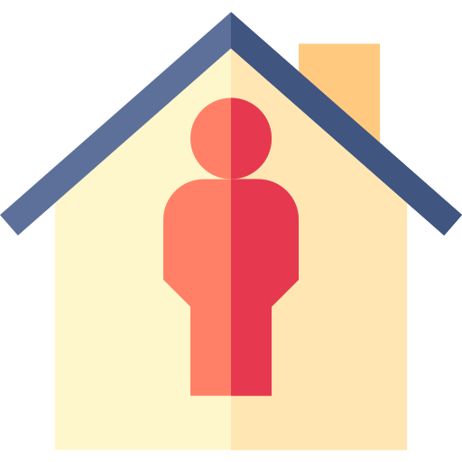 Stay home Basic Straight Flat icon