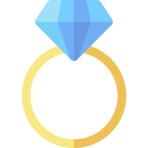 diamanten ring Basic Rounded Flat icoon