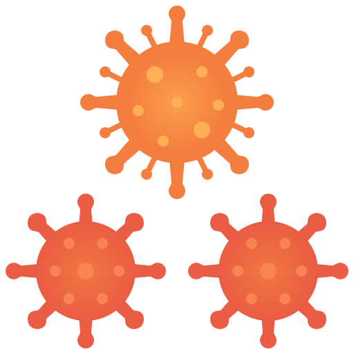 corona virus Amethys Design Flat icona