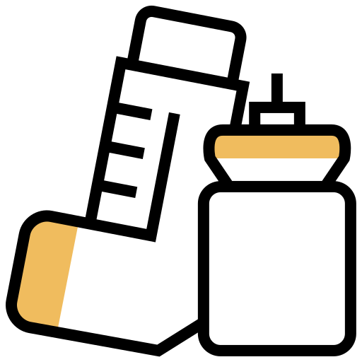 Bronchodilator Meticulous Yellow shadow icon