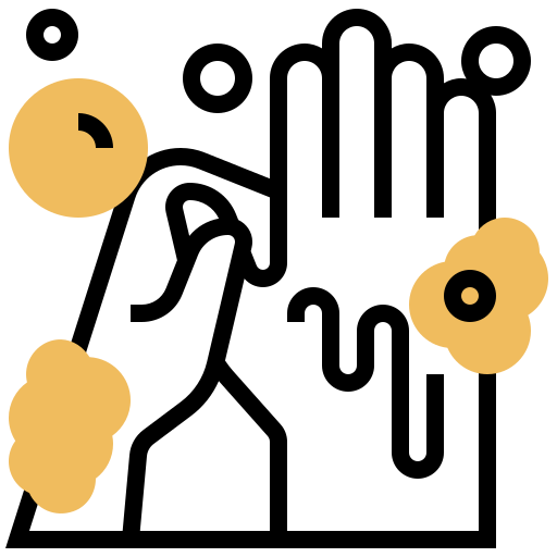 손 씻기 Meticulous Yellow shadow icon