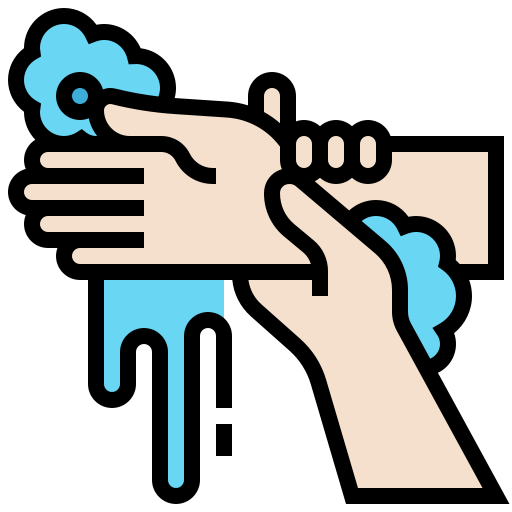 mycie rąk Meticulous Lineal Color ikona