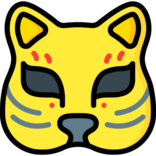 maschera da gatto Basic Miscellany Lineal Color icona