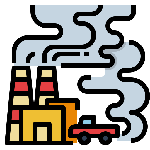 Air pollution Ultimatearm Lineal Color icon