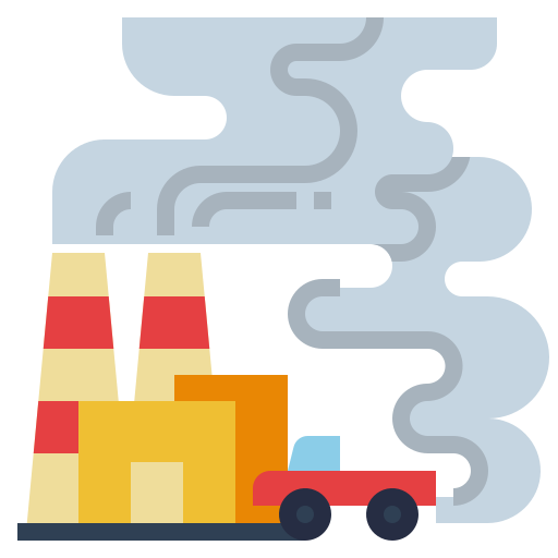 Air pollution Ultimatearm Flat icon