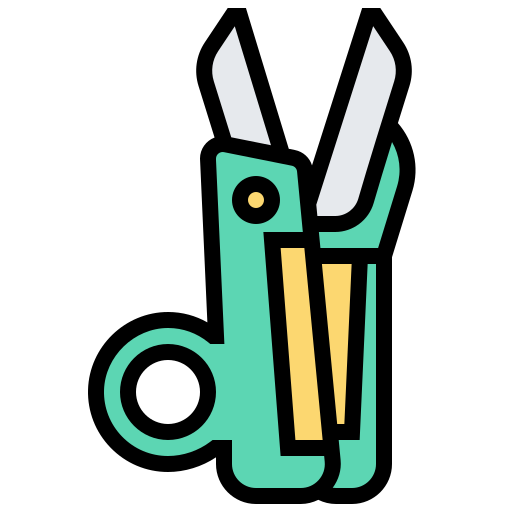 Sewing scissors Meticulous Lineal Color icon