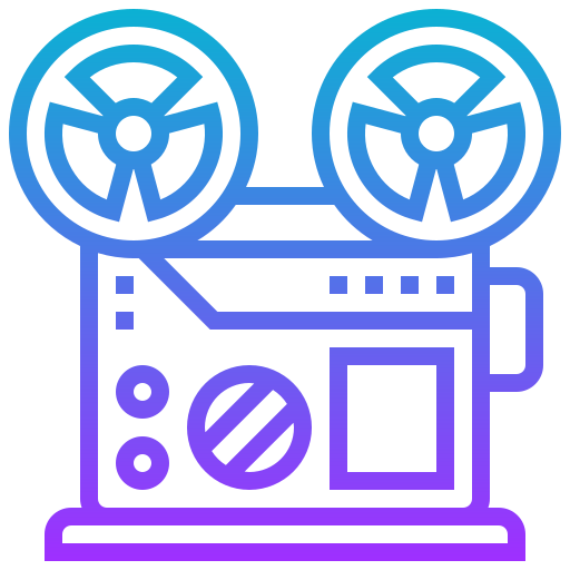 Movie reel Meticulous Gradient icon