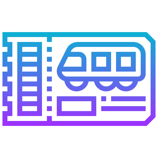 bilet na pociąg Meticulous Gradient ikona