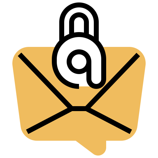 vertrauliche e-mail Meticulous Yellow shadow icon