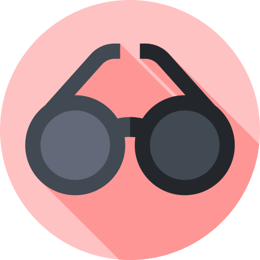 bril Flat Circular Flat icoon
