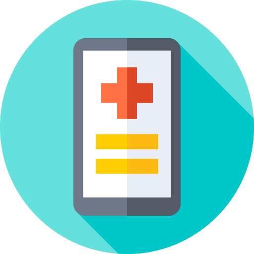 의료 앱 Flat Circular Flat icon