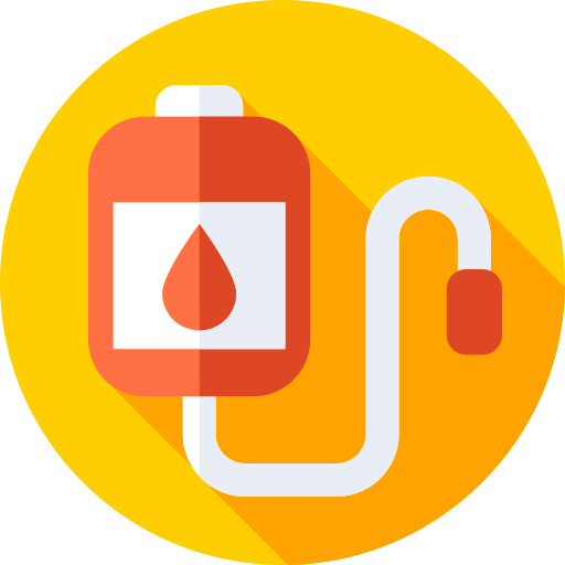 transfusión de sangre Flat Circular Flat icono