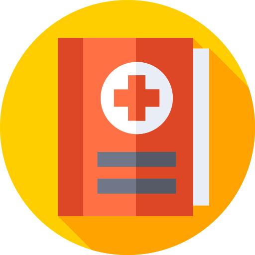 Medical handbook Flat Circular Flat icon