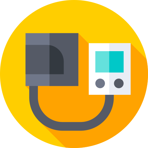 Blood pressure meter Flat Circular Flat icon