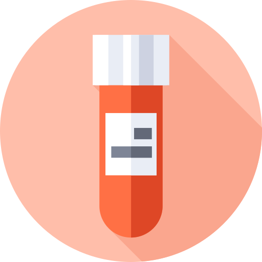 Blood test Flat Circular Flat icon