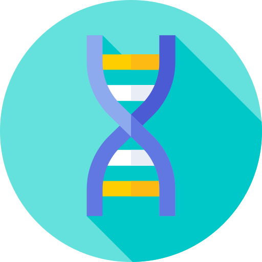 Dna Flat Circular Flat icon