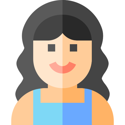 Woman Basic Straight Flat icon