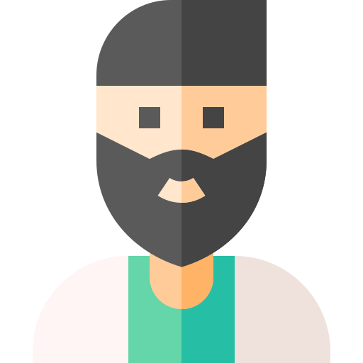 Beard Basic Straight Flat icon