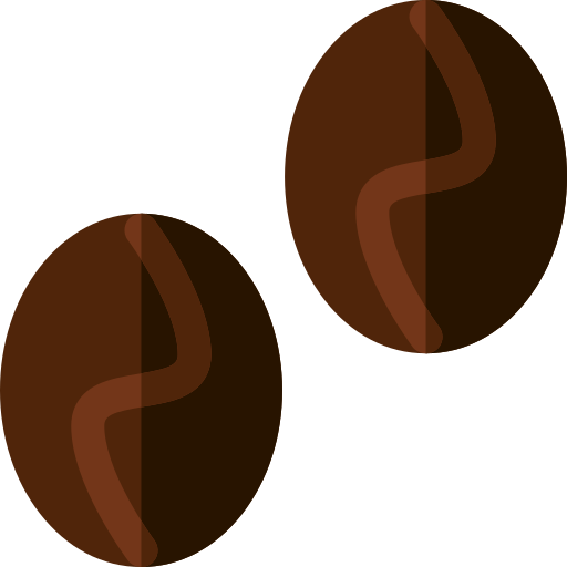 ziarna kawy Basic Rounded Flat ikona