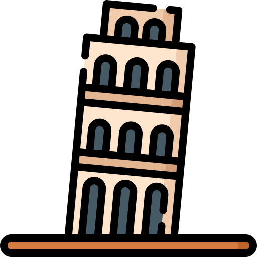 torre inclinada de pisa Special Lineal color icono