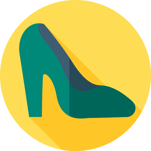 High heels Flat Circular Flat icon