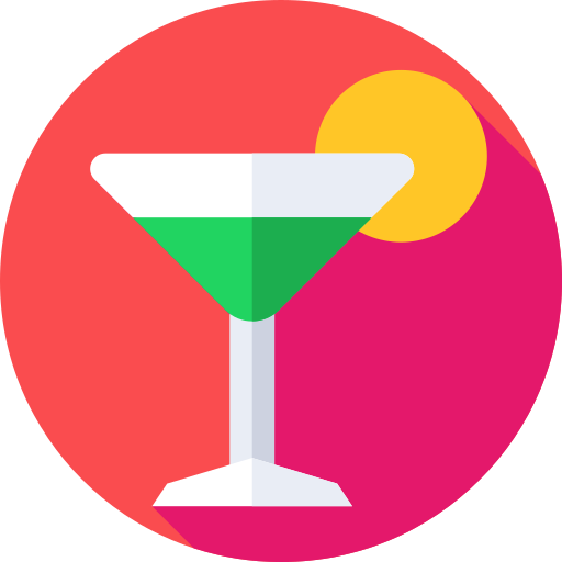 cocktail Flat Circular Flat icoon