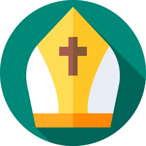 로마 교황 Flat Circular Flat icon