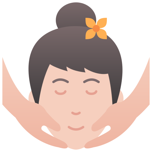masaje facial Amethys Design Flat icono