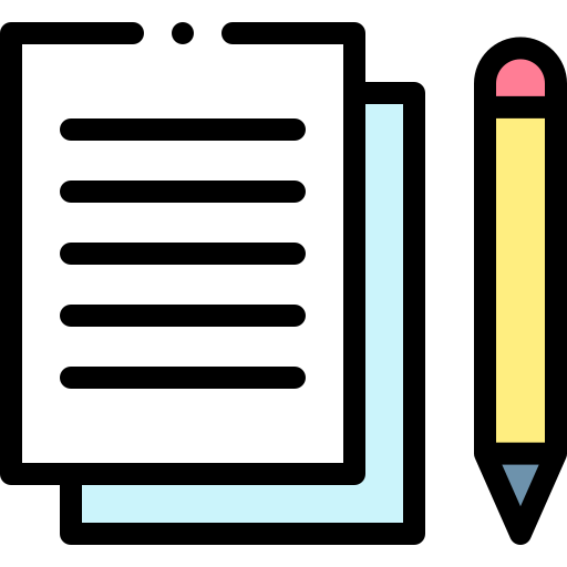 Write Detailed Rounded Lineal color icon