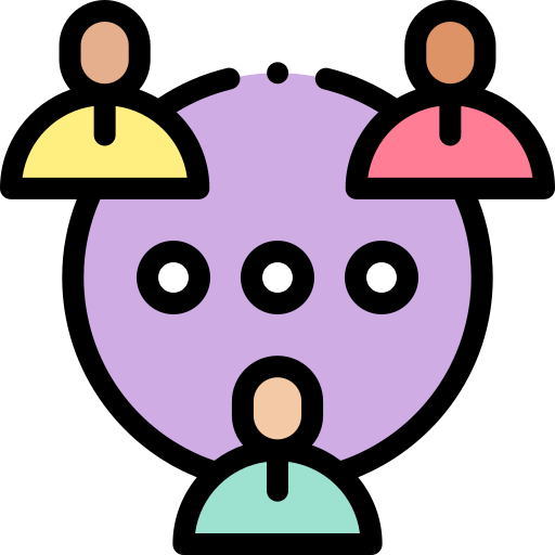 그룹 Detailed Rounded Lineal color icon