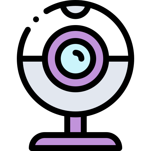 웹캠 Detailed Rounded Lineal color icon