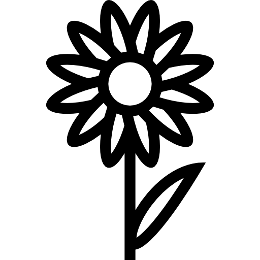 kwiat Coloring Lineal ikona