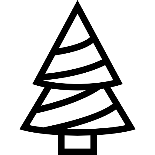 drzewko świąteczne Coloring Lineal ikona