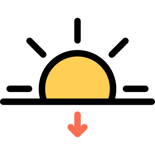 puesta de sol Coloring Color icono