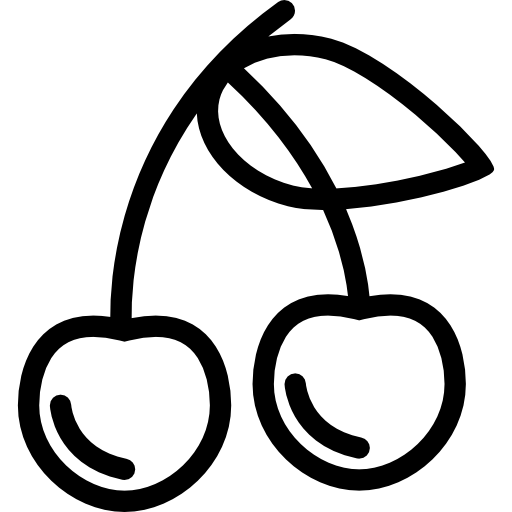 Cherry Coloring Lineal icon