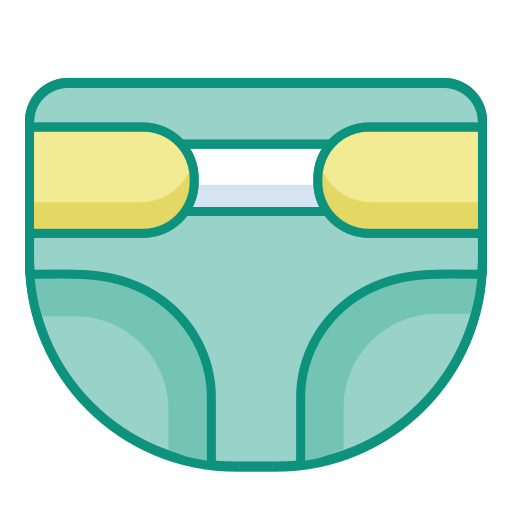 Diaper Generic Outline Color icon