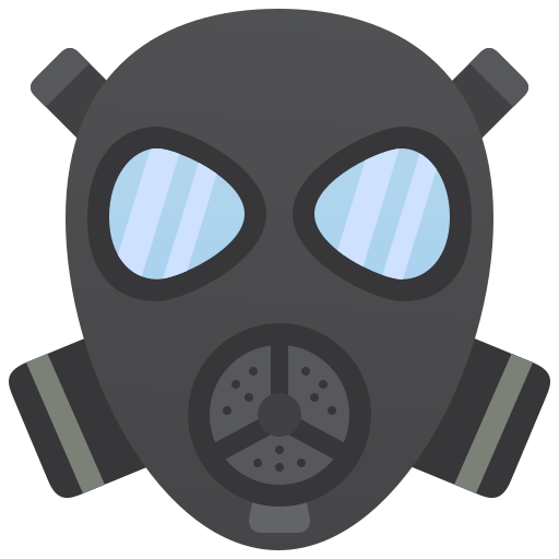Gas mask Amethys Design Flat icon