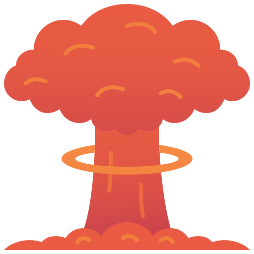 bomba nucleare Amethys Design Flat icona