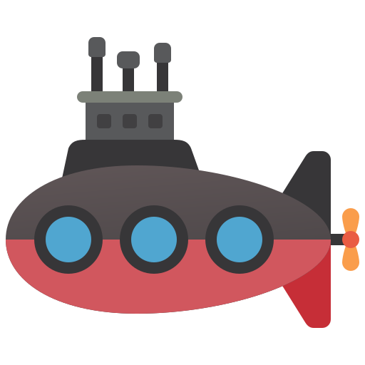 sous-marin Amethys Design Flat Icône