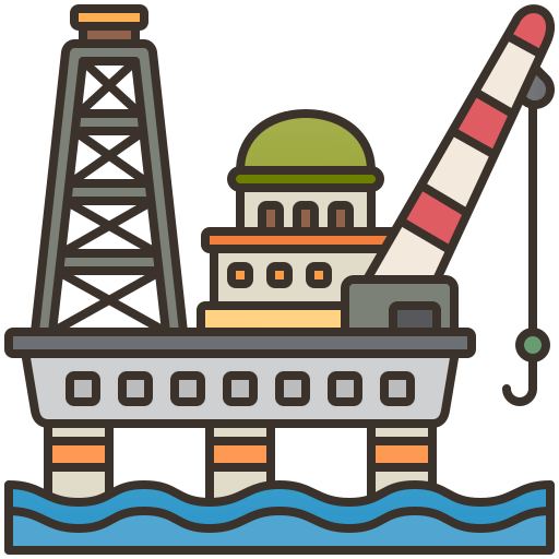 Oil platform Amethys Design Lineal Color icon