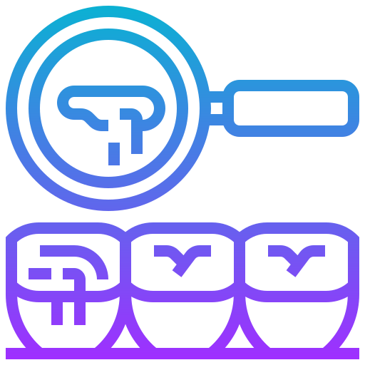 tandheelkundige controle Meticulous Gradient icoon