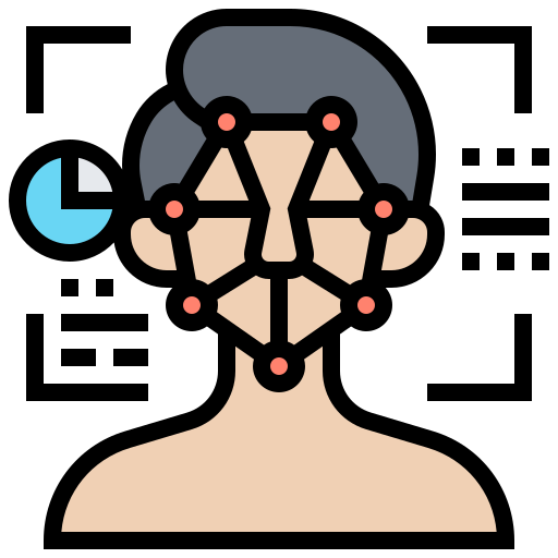 Facial recognition Meticulous Lineal Color icon