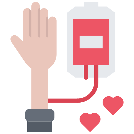 Blood donation Coloring Flat icon